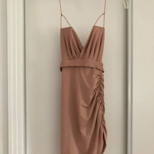 OHPOLLY RUCHED MINI IN NUDE UK SIZE4